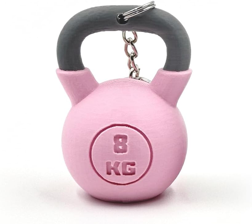 Otro diseño de llavero kettlebell para comparar acabados