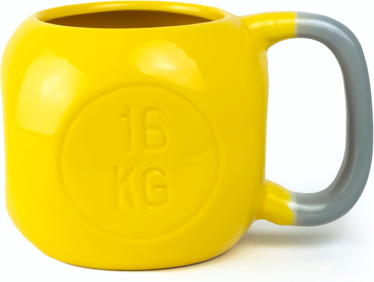 Taza con forma de kettlebell: un guiño que se entiende al verla